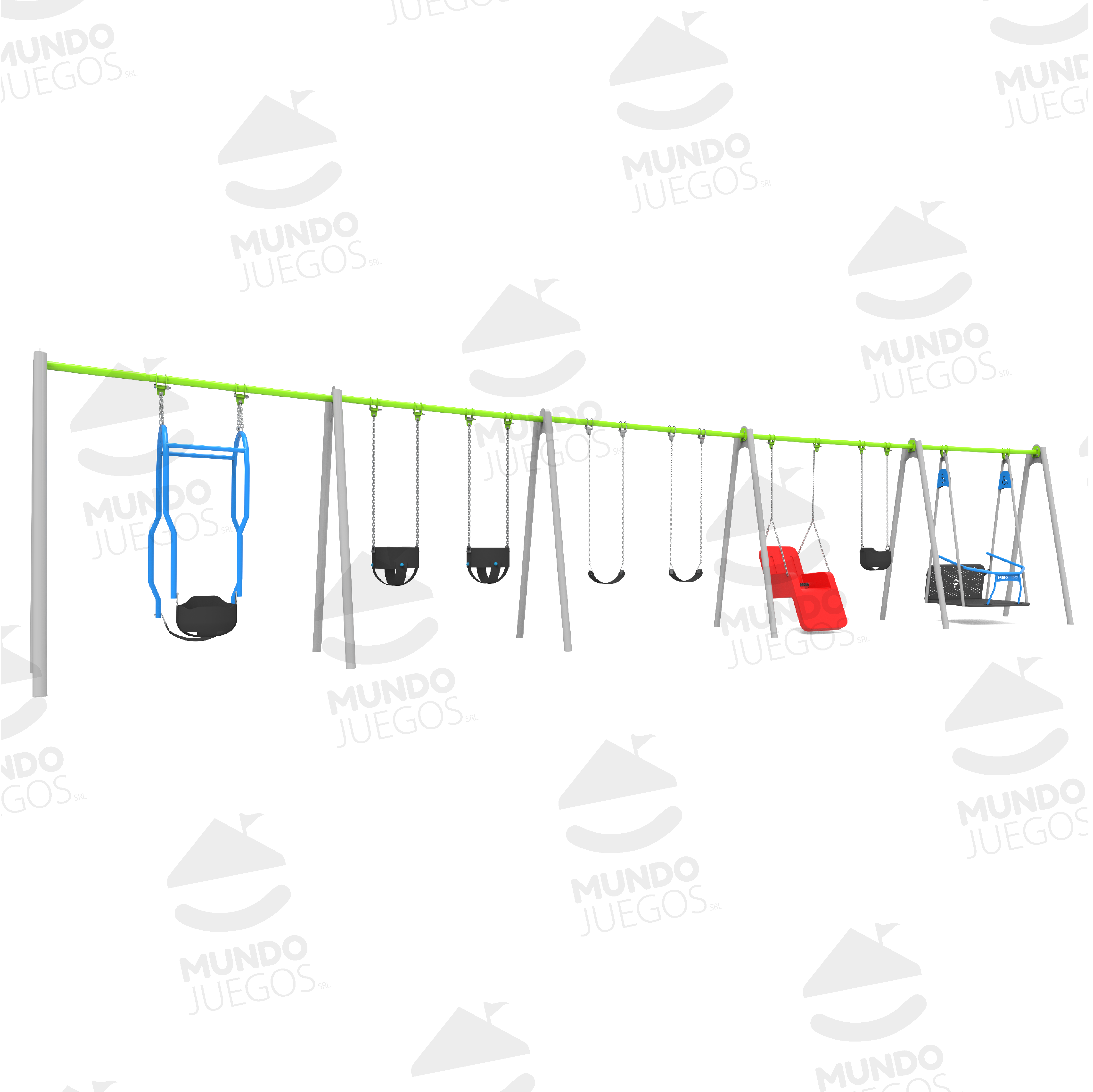 Ordenar Mobiliario JI09.5 - HAMACA 5 MODULOS INCLUSIVA